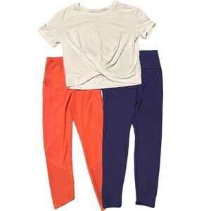 Leggings with White Top